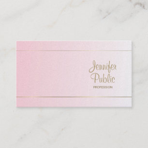Cartão De Visita Caligrafia de Roteiro Manuscrito Glamour Luxo