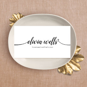 Cartão De Visita Caligrafia de Script Manuscrito Moderno Elegante