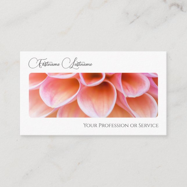 Cartão De Visita Caligrafia florista elegante, caligrafia florista, (Frente)