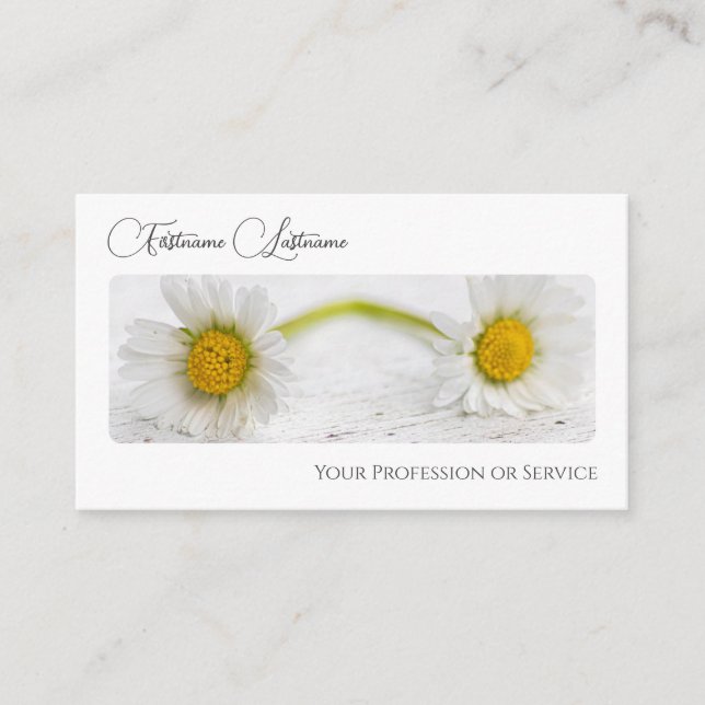 Cartão De Visita Caligrafia florista elegante, caligrafia florista, (Frente)