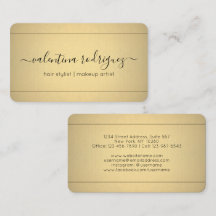 Caligrafia Moderna Chic Preta e Folha Faux Dourada