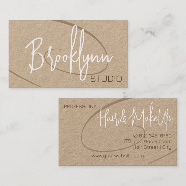 Cartão De Visita Caligrafia Signature Professional Hair Studio (Frente/Verso)