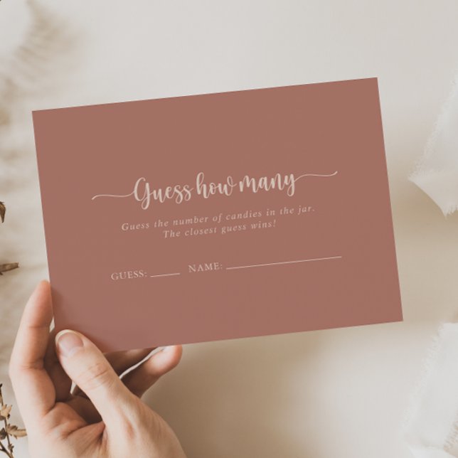 Cartão De Visita Calliografia Terracotta Adivinha Quantas Cartas De (Criador carregado)