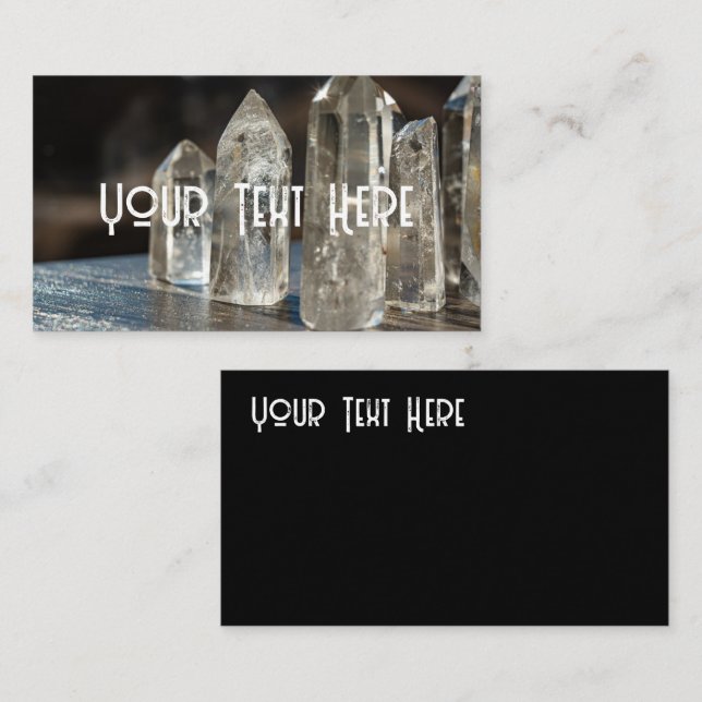 Cartão De Visita Calor de Energia de Cristais de Ponto Polido (Frente/Verso)