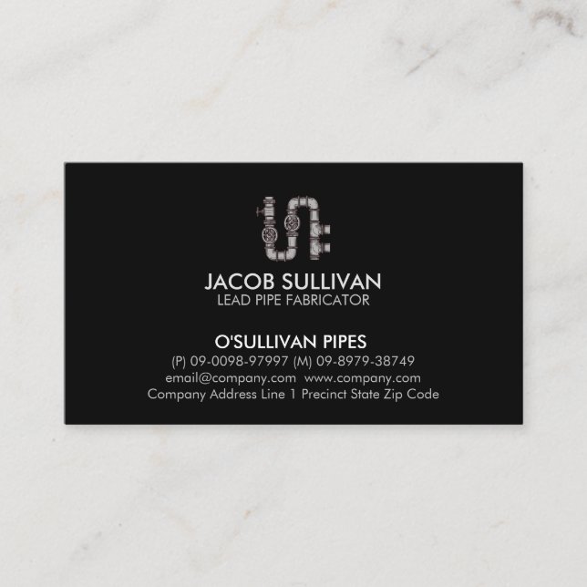 Cartão De Visita Camada de Pipe de Canalização (Frente)