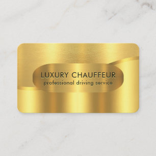 Cartão De Visita Camadas de Onda Dourada Luxuosa para Motorista
