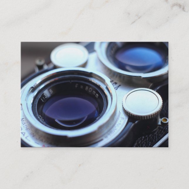 Cartão De Visita Câmara TLR Vintage (Frente)