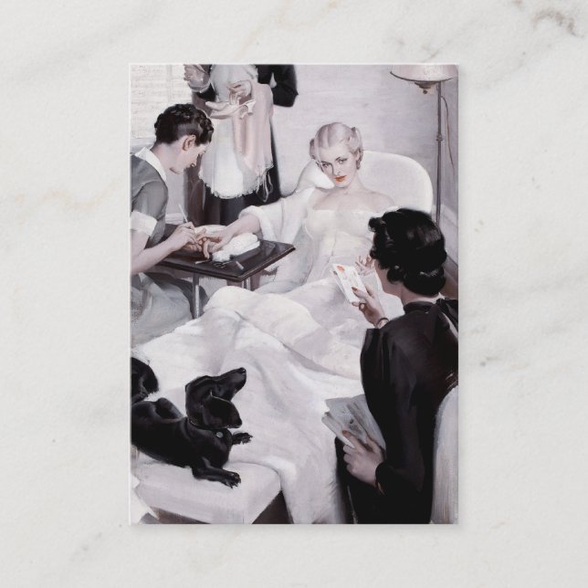 Cartão De Visita Câmaras de Charles Edward: Manicure (Frente)