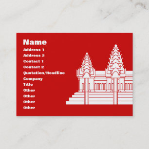 Cartão De Visita Cambodian de Angkor Wat/bandeira do Khmer