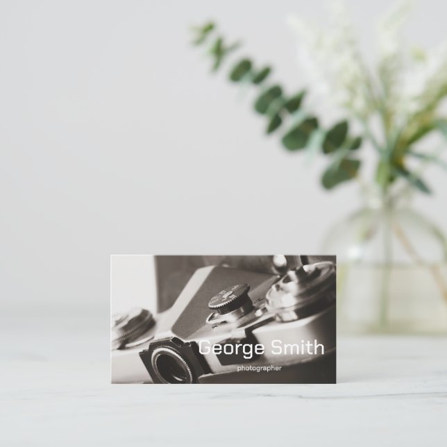 Cartão De Visita Câmera retrorreflectora (Em pé/Frente)