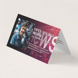 Cartão De Visita Cameraman no Studio Set