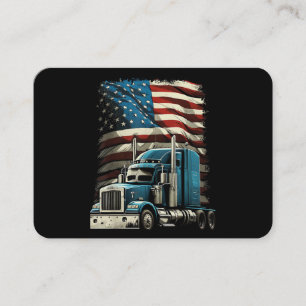 Cartão De Visita Caminhante Bandeira Americana Para A Unidade De Ca