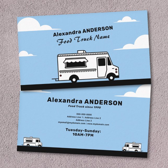 Cartão De Visita Caminhão comida (Food Truck Business Card)