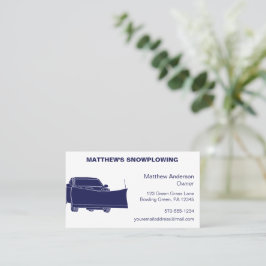 Cartão De Visita Caminhão de coleta de neve com neve