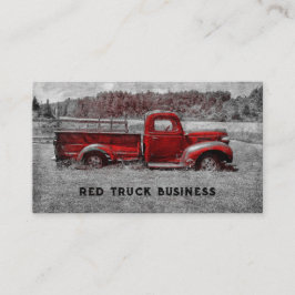 Cartão De Visita Caminhão de Fazenda da Cinza Vermelha Retro-Russa