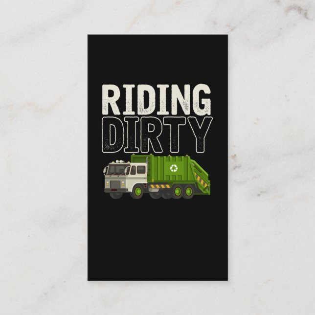 Cartão De Visita Caminhão de Lixo Catita Lixo Dia do Lixo (Frente)