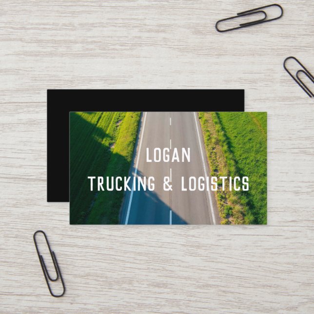 Cartão De Visita Caminhão de Transporte (Frente/Verso In Situ)