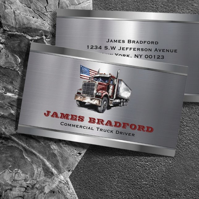 Cartão De Visita Caminhão de transporte - Companhia de Caminhoneiro (Criador carregado)