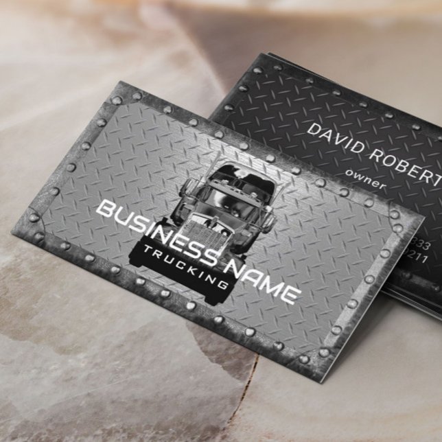 Cartão De Visita Caminhão Semi Professional Metal Frame (Criador carregado)