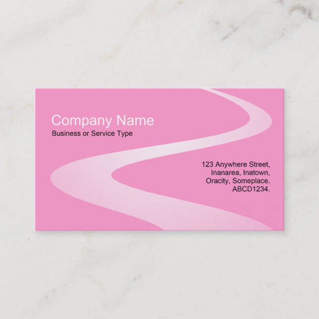 Cartão De Visita Caminho ZigZag - Sombras de Rosa (Frente)