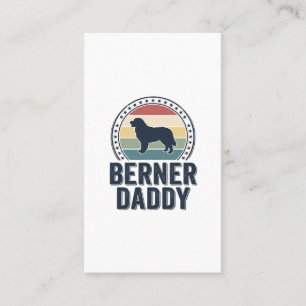 Cartão De Visita Camisa Berner Daddy Vintage Pai do Cão Vetor Desig