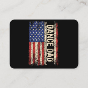 Cartão De Visita Camisa da bandeira americana do pai da dança nos E