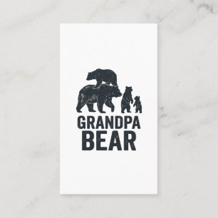 Cartão De Visita Camisa do Urso do Avô com Gravação Vintage Família