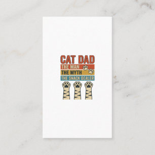 Cartão De Visita Camisa Pai de Gato O Revendedor de Lanche Amante d