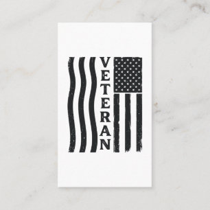 Cartão De Visita Camisa Vetor Vintage Bandeira Americana Veterano D