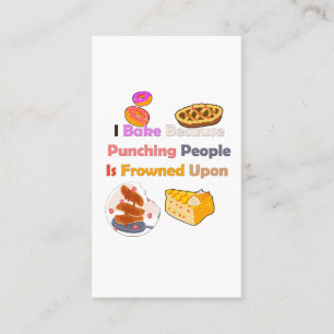 Cartão De Visita Camiseta Engraçada: Eu Assar Porque Punho Pessoas