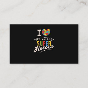 Cartão De Visita Camiseta Mês Autismo para Professora de Educaçã