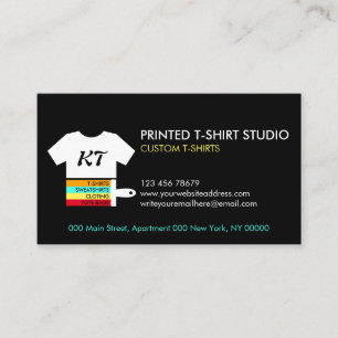 Cartão De Visita Camisetas Pretas Personalizadas Bolsas Roupas