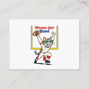 Cartão De Visita Campeão do Meow-der Bowl Futebol de Gato