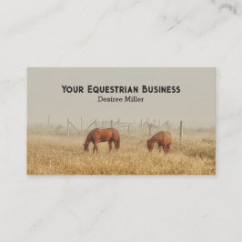 Cartão De Visita Campo De Cavalos Russos