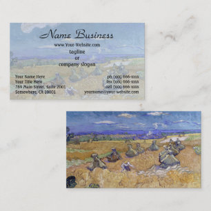 Cartão De Visita Campo de Trigo de Van Gogh - Colheita Dourada Arte