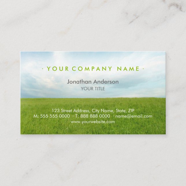 Cartão De Visita Campo Verde (Frente)