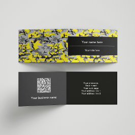 Cartão De Visita Camuflagem Amarela e Cinza, Militar, Exército