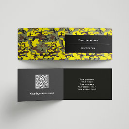 Cartão De Visita Camuflagem Amarela e Marrom, Militar, Exército