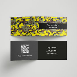 Cartão De Visita Camuflagem Amarela e Marrom, Militar, Exército