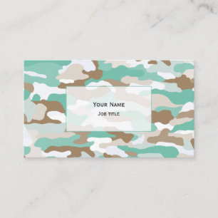 Cartão De Visita Camuflagem Costeira (branco transparente)