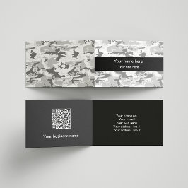 Cartão De Visita Camuflagem de Cinzas de inverno, Militar, Exército