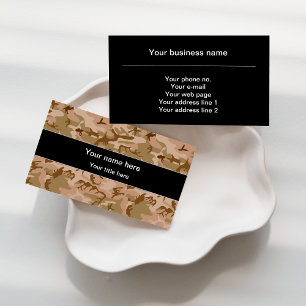 Cartão De Visita Camuflagem Deserto, Camuflagem Marrom, Militar, Ex