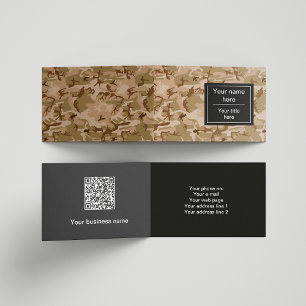 Cartão De Visita Camuflagem Deserto, Camuflagem Marrom, Militar, Ex