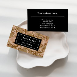 Cartão De Visita Camuflagem do Deserto, Partículas Militares, Exérc