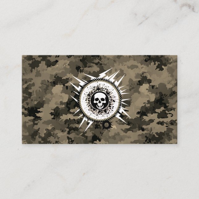Cartão De Visita Camuflagem Exterior Caça Peixe Informações Pro (Frente)