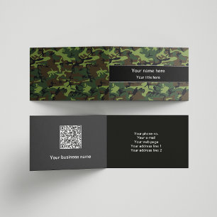 Cartão De Visita Camuflagem Verde, Militar, Exército