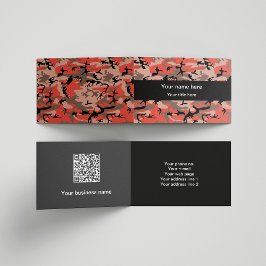 Cartão De Visita Camuflagem Vermelha e Marrom, Militar, Exército