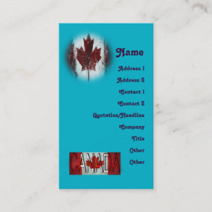 Cartão De Visita Canadá Crie o Seu Próprio