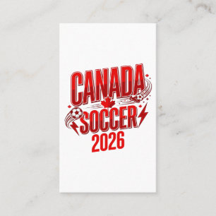 Cartão De Visita Canada Soccer 2026 Futebol Negrito Tipografia País