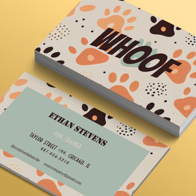 Cartão De Visita Canais Retro Profissionais De Cães (Criador carregado)